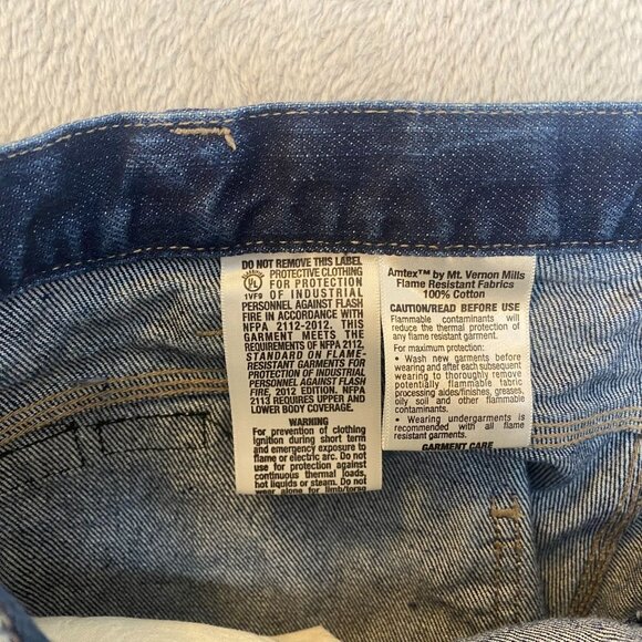 Dickies Mens Flame Resistant Jeans 36x30 Blue Denim Heavy Duty 100% Cotton Prote - Picture 10 of 16